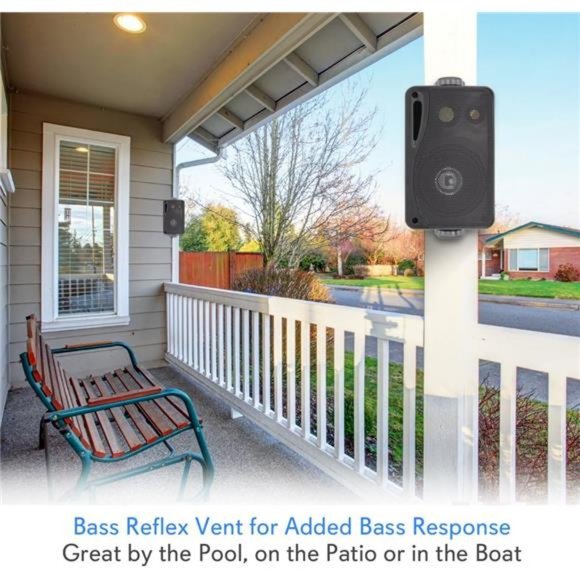 3-way Mini Box Speaker System -3.5 Inch 200 Watt Weatherproof Marine Grade Mount - Picture 6 of 6